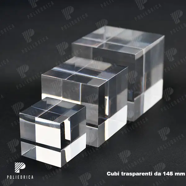 Foto: Cubi trasparenti in plexiglass da 145mm